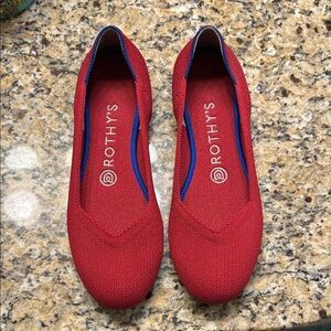Rothy's The Flat in Red Chili size 7.5